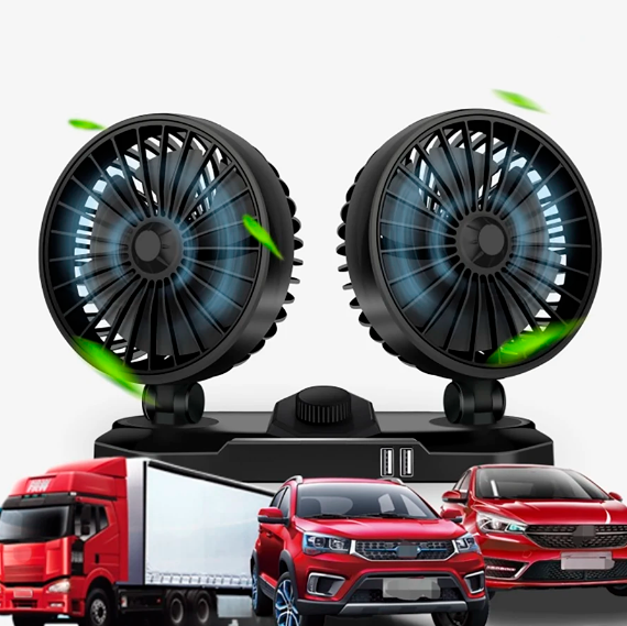 Ventilador Duplo Automotivo 360º TurboCool