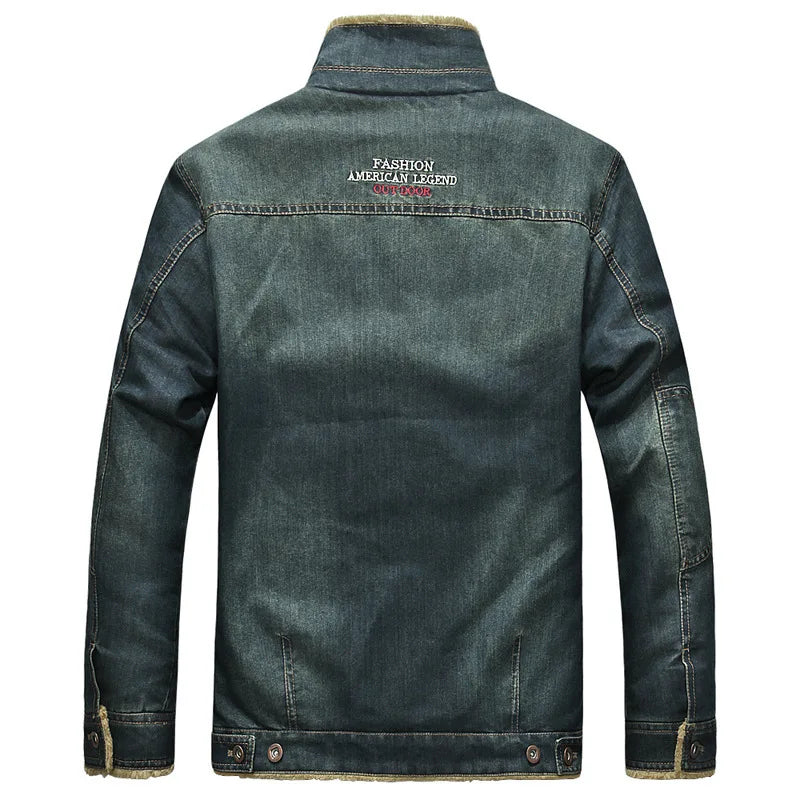 Jaqueta Jeans Masculina Juvem Acolchoada