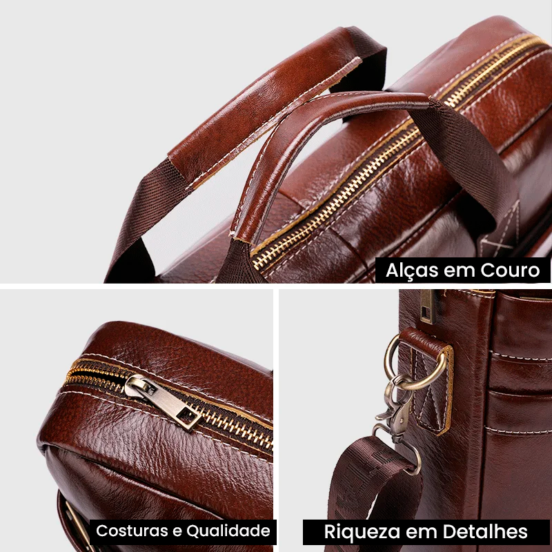 Maleta em Couro Genuino - Arthur Premium