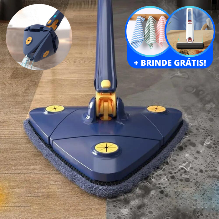 Mop de Limpeza Ajustável Giratório 360° - MaxClean