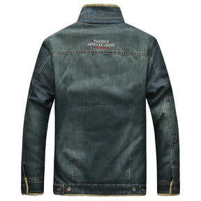 Jaqueta Jeans Masculina Juvem Acolchoada