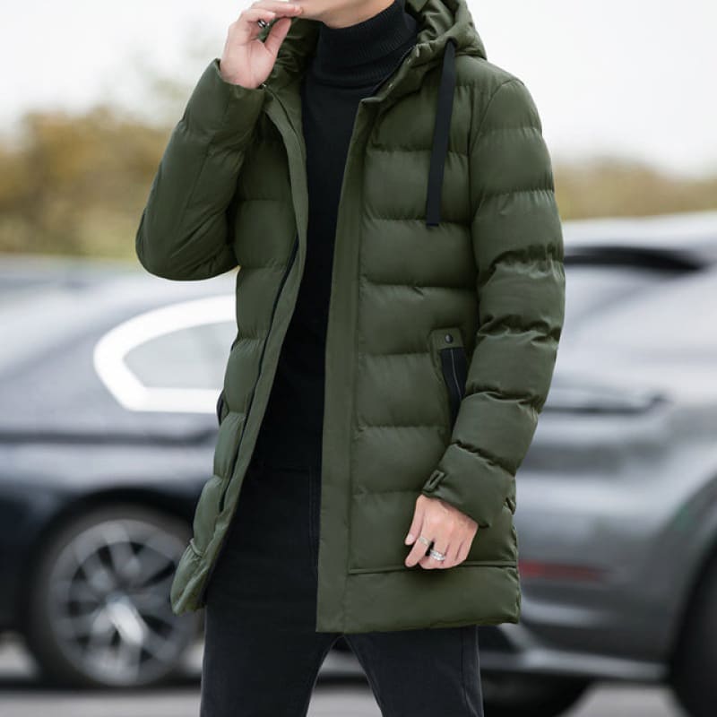 Jaqueta Puffer Masculina Alongada Juvem
