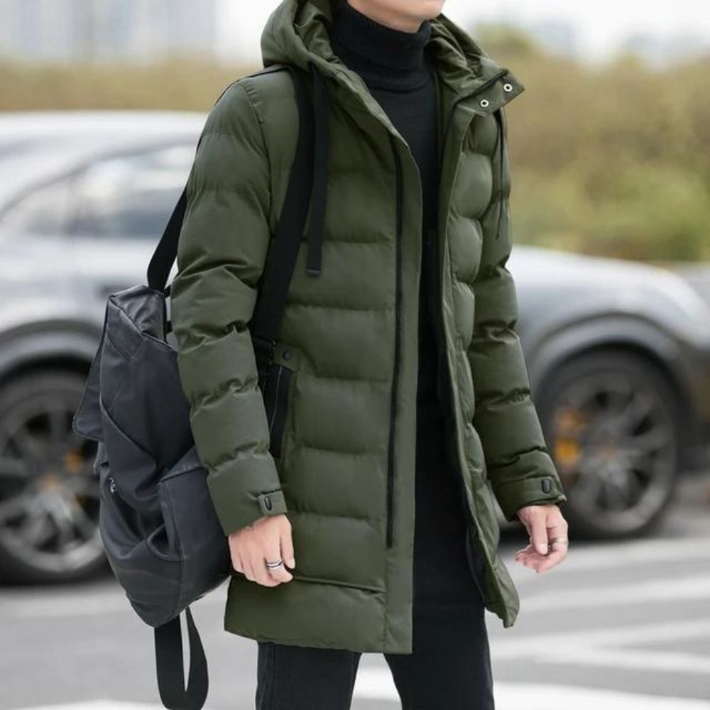 Jaqueta Puffer Masculina Alongada Juvem