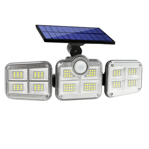 Refletor Led Solar Com 3 Cabeças 800W - Power Light