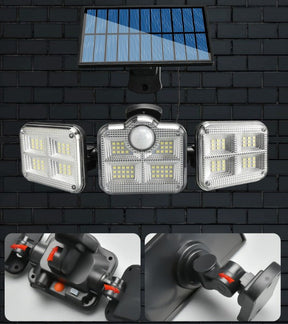 Refletor Led Solar Com 3 Cabeças 800W - Power Light