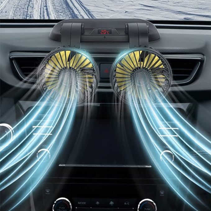 Ventilador Duplo Automotivo 360º TurboCool