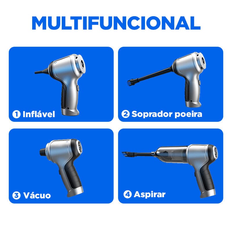 Aspirador de Pó Portátil 4 em 1 Pro Max