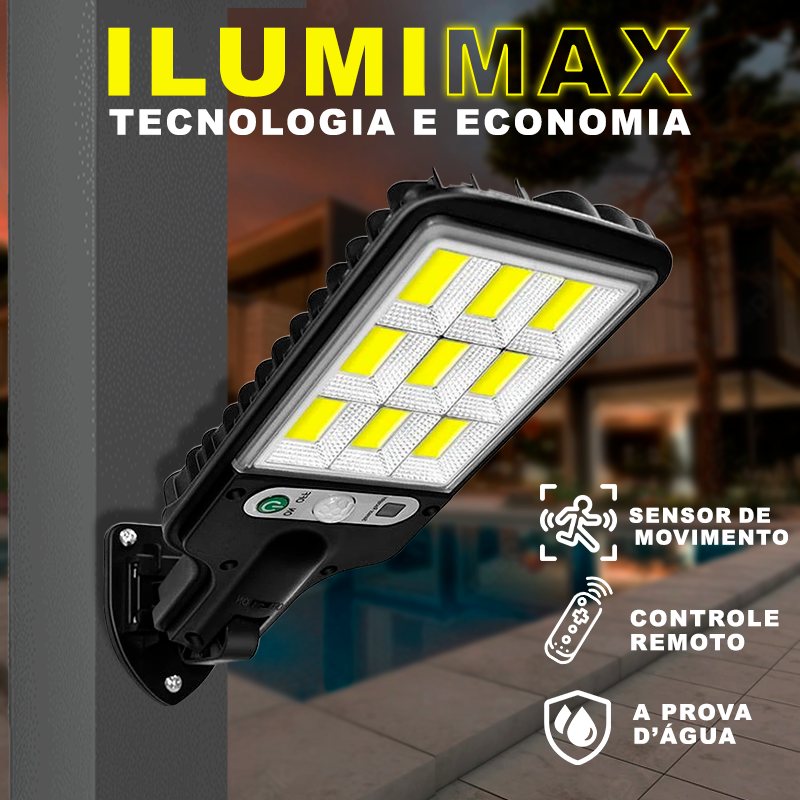 Refletor LED Solar com Sensor de Movimento - PowerLight